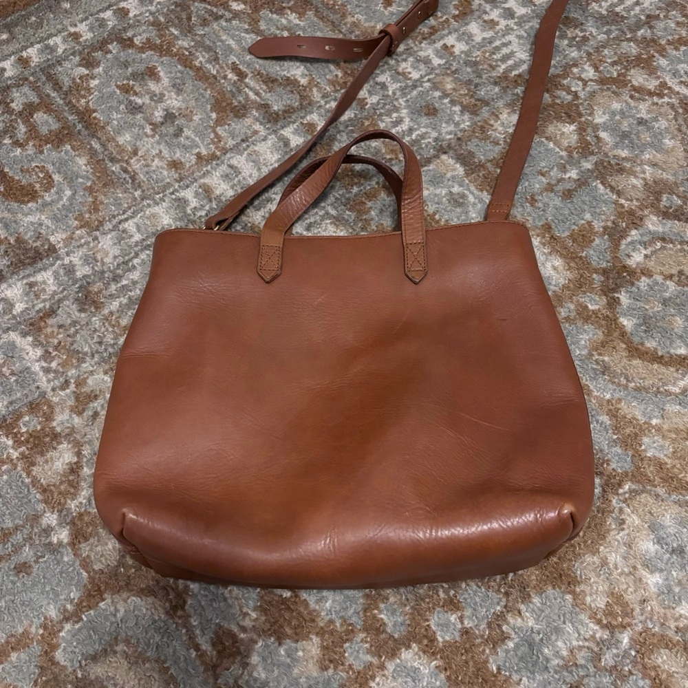 Madewell zip top transport tote crossbody small